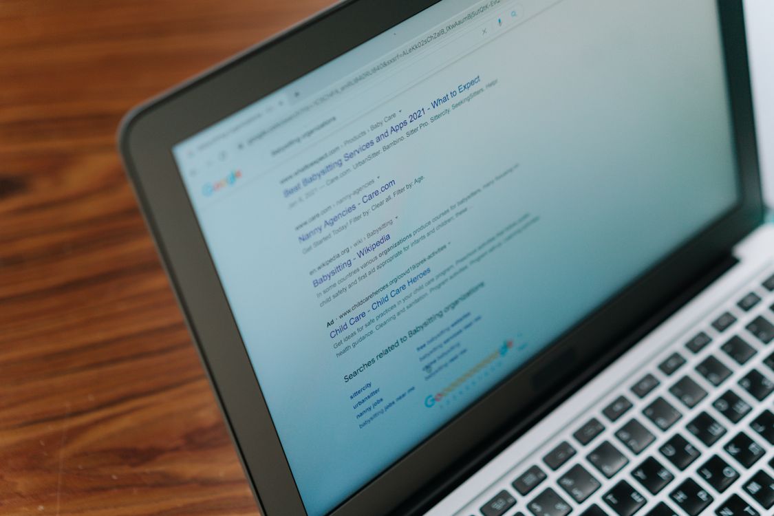 A Website Gets You Online. It Doesn't Get You Found. Google Search Laptop